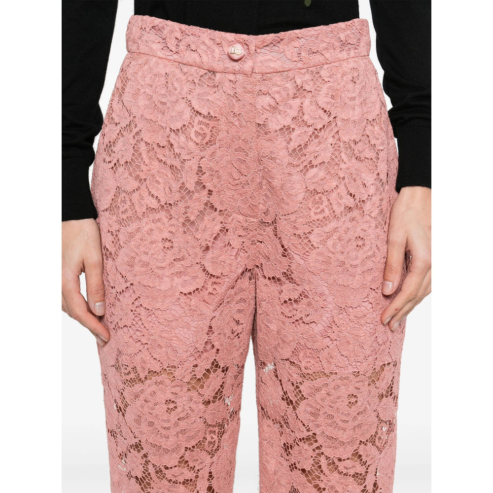 Dolce & Gabbana Pink Trousers - Straight Trousers Women