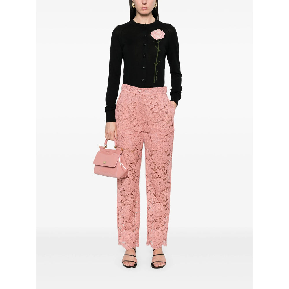 Dolce & Gabbana Pink Trousers - Straight Trousers Women