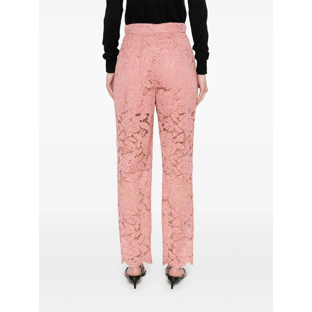 Dolce & Gabbana Pink Trousers - Straight Trousers Women