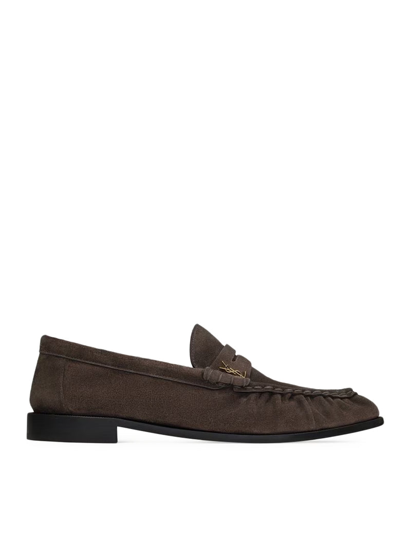 Saint Laurent Men Le Loafer Soft Suede Moccasins