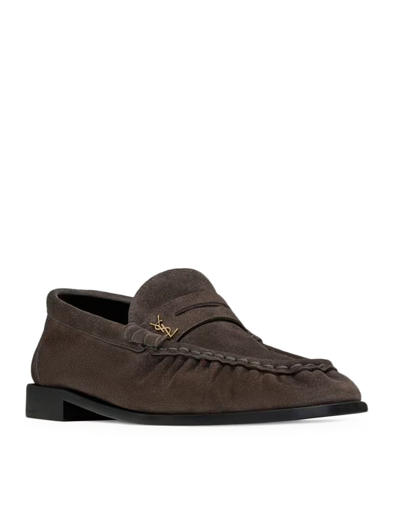 Saint Laurent Men Le Loafer Soft Suede Moccasins