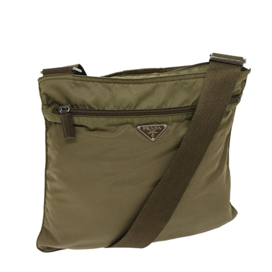 PRADA Shoulder Bag Nylon Khaki  69137