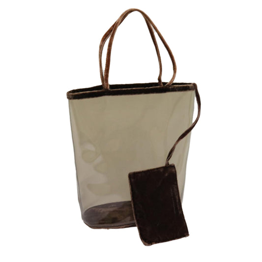 PRADA Hand Bag Vinyl Brown  69232