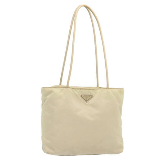 PRADA Tote Bag Nylon Cream  69235