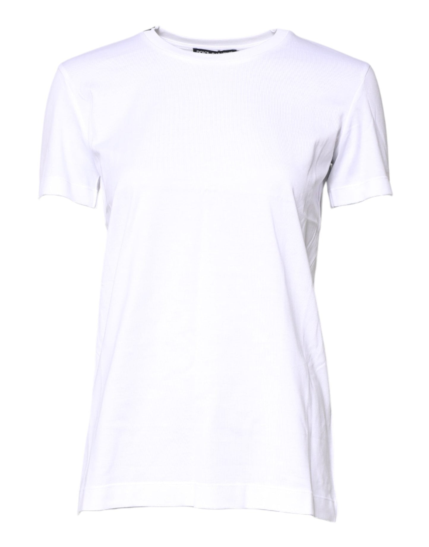 Dolce & Gabbana White Cotton Crew Neck Short Sleeves Women's T-shirt ()