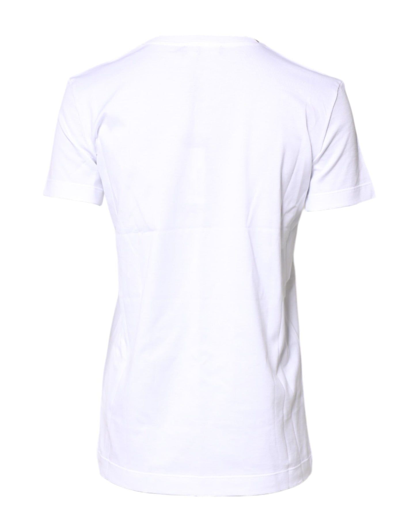 Dolce & Gabbana White Cotton Crew Neck Short Sleeves Women's T-shirt ()