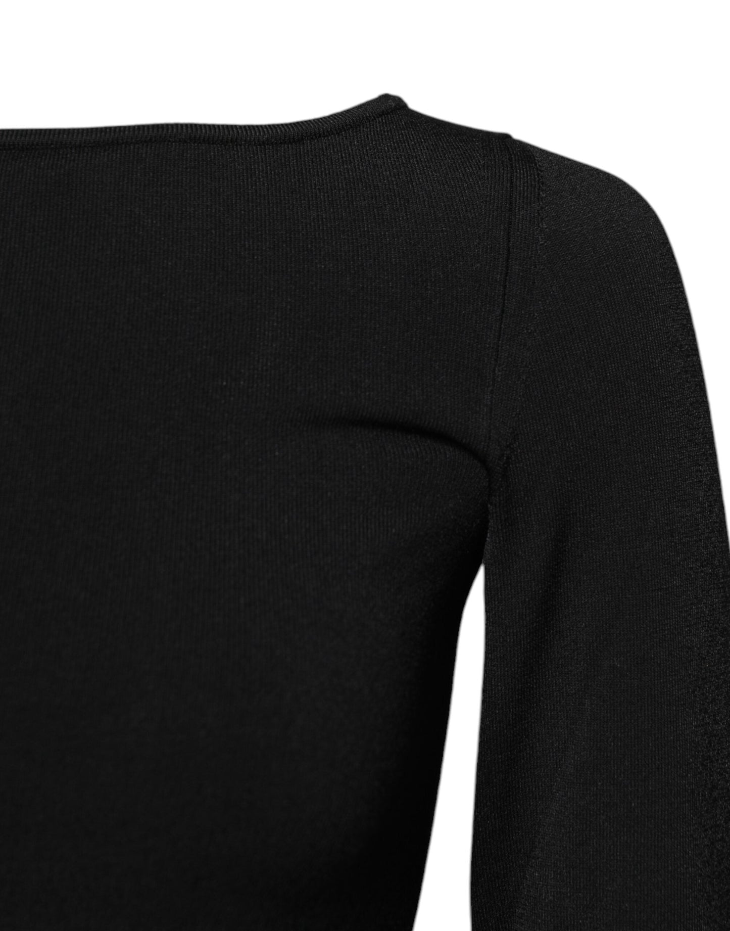 Dolce & Gabbana Black Viscose Long Sleeves Pullover Women's Top