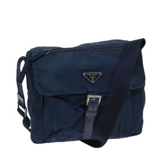 PRADA Shoulder Bag Nylon Navy  69343