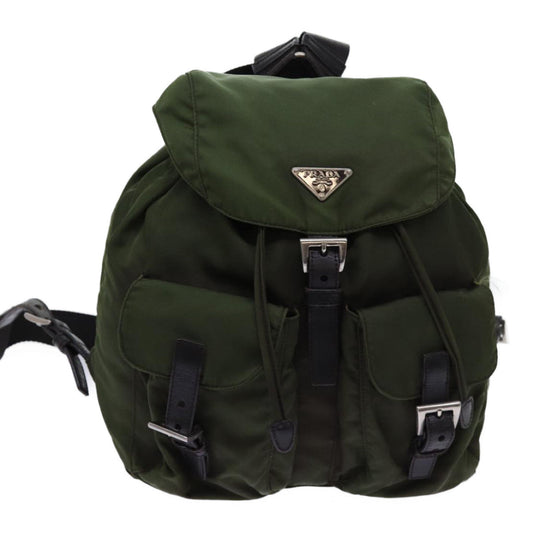 PRADA Backpack Nylon Khaki  69344