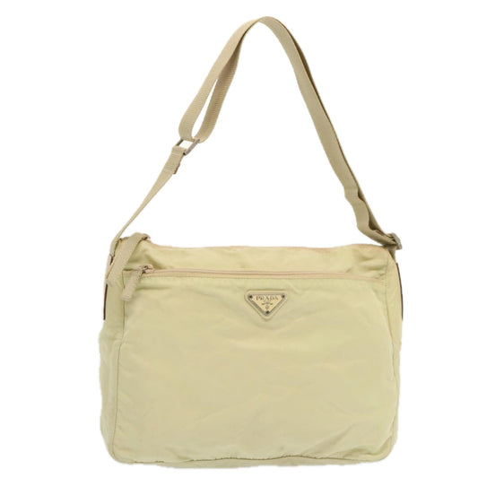 PRADA Shoulder Bag Nylon Cream  69345