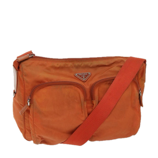PRADA Shoulder Bag Nylon Orange  69348