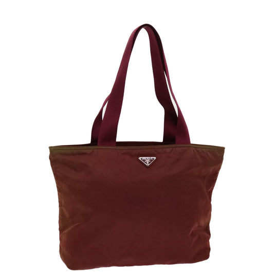 PRADA Tote Bag Nylon Bordeaux  69351