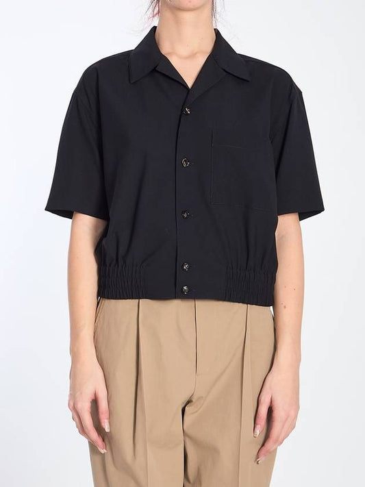 Bottega Veneta Fine Wool Crop Shirt