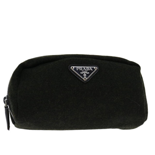 PRADA Pouch Wool Khaki  69543