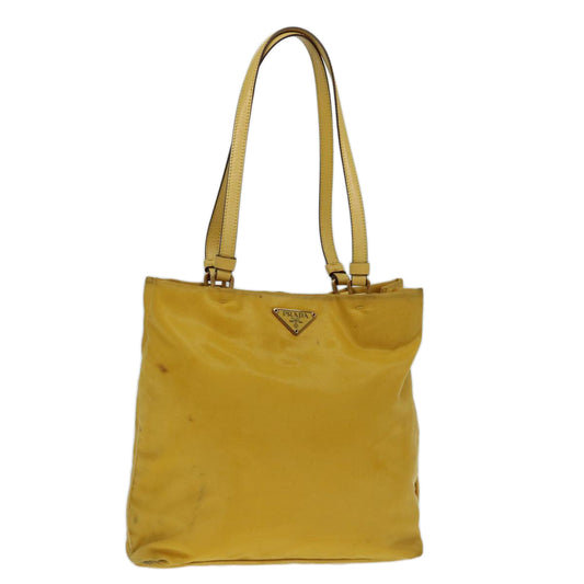 PRADA Hand Bag Nylon Yellow  69651