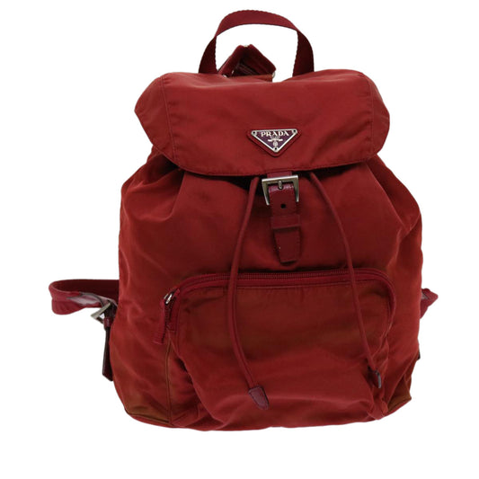 PRADA Backpack Nylon Red  69653