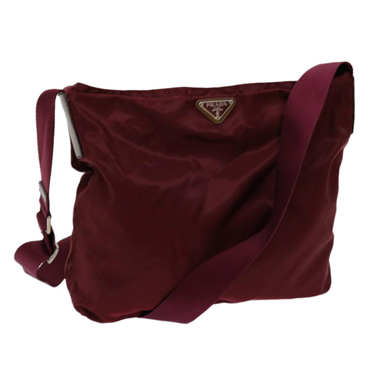 PRADA Shoulder Bag Nylon Bordeaux  69691