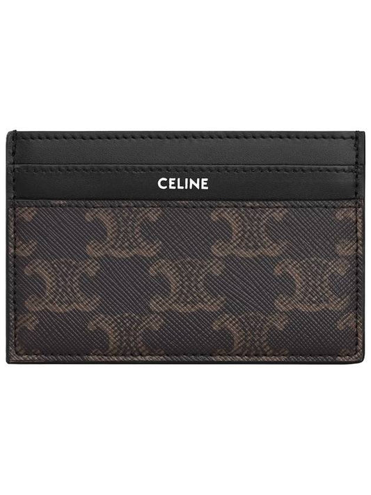 CELINE Triomphe Card Wallet Black