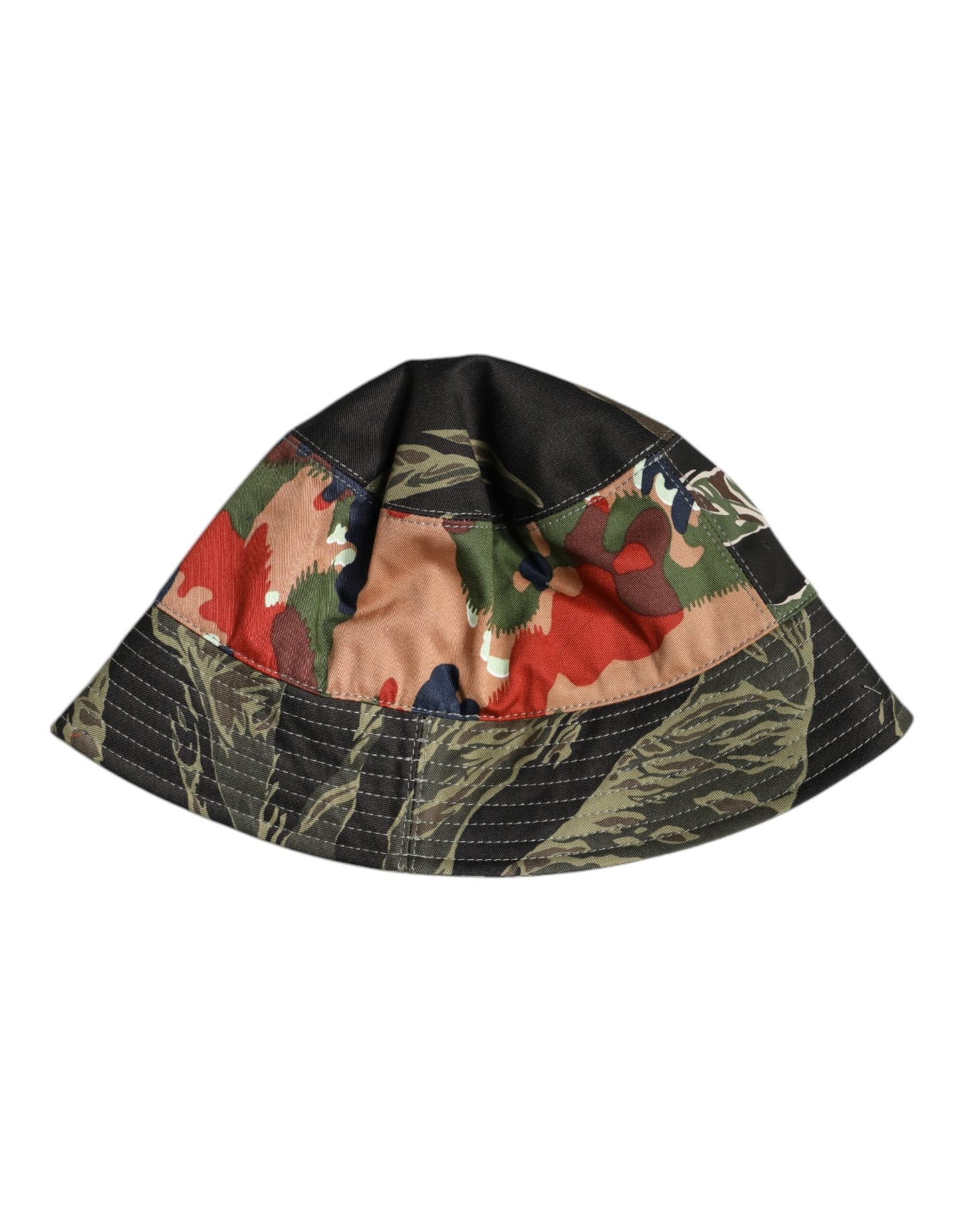 Dolce & Gabbana Multicolor DG Plaque Wide Brim Bucket Men's Hat