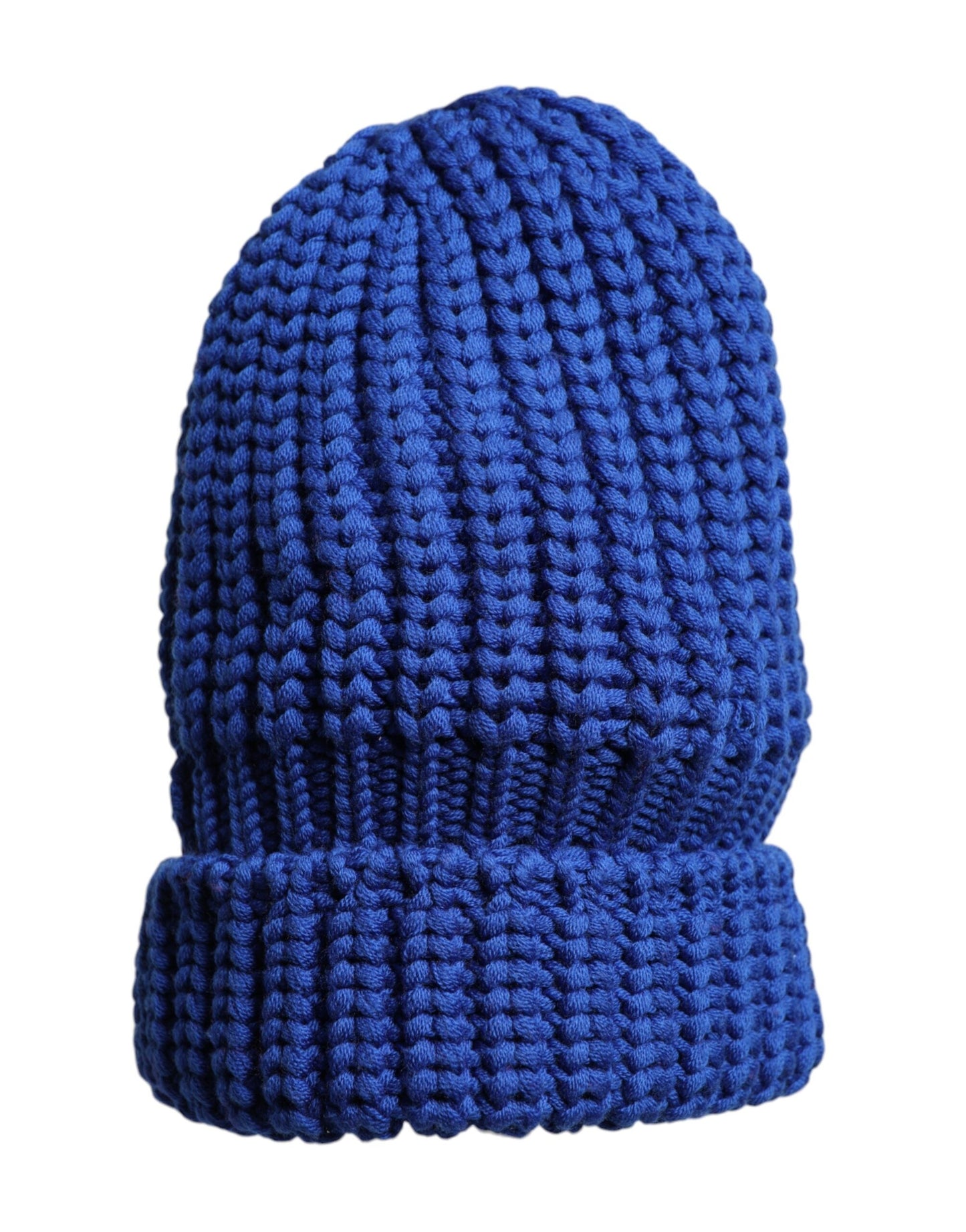 Dolce & Gabbana Blue Wool Knitted Winter Beanie Men's Hat