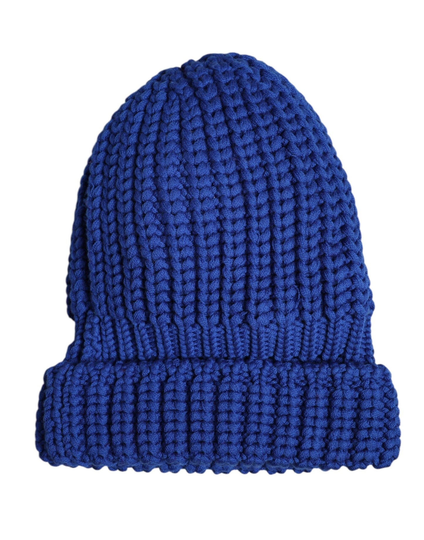 Dolce & Gabbana Blue Wool Knitted Winter Beanie Men's Hat