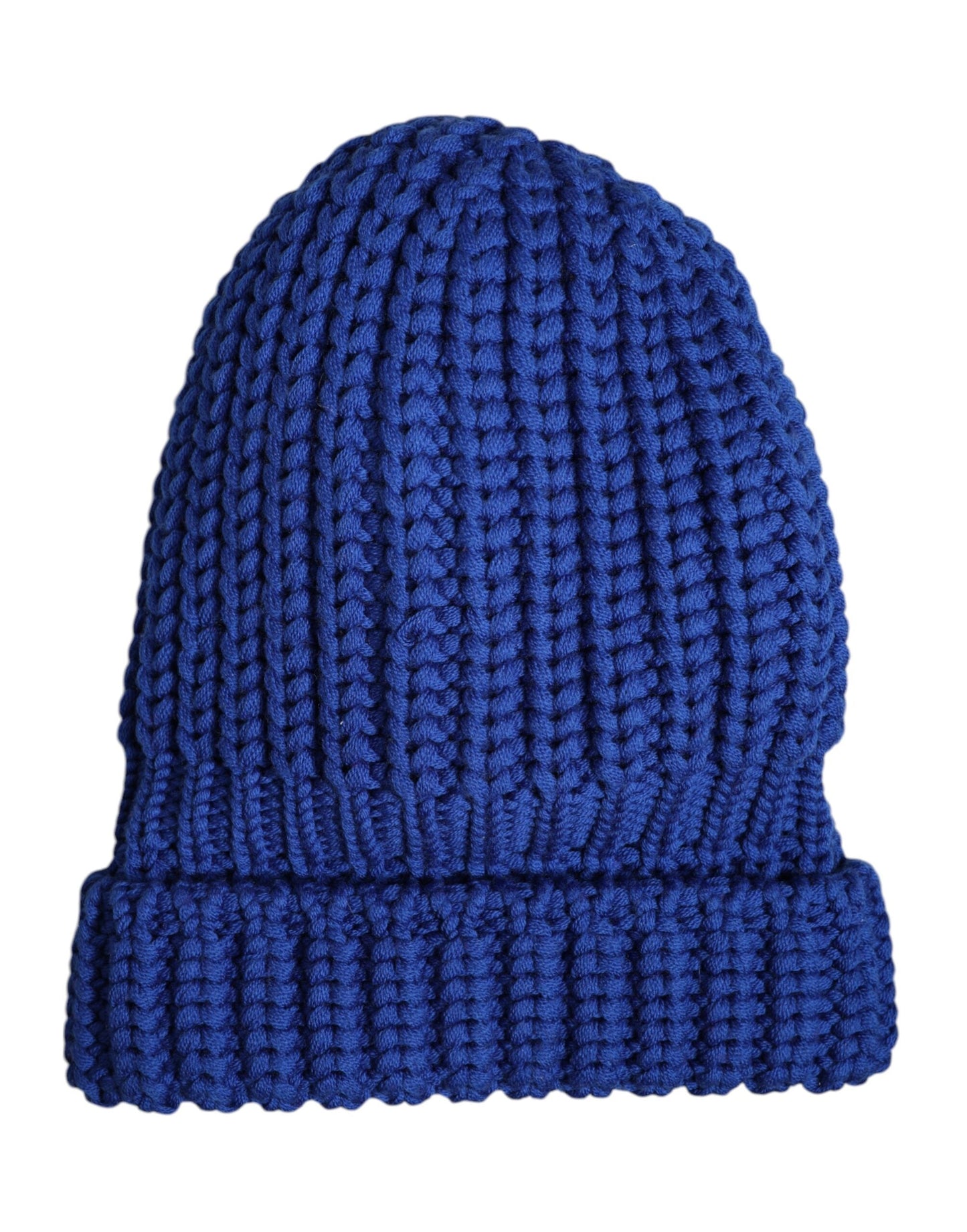 Dolce & Gabbana Blue Wool Knitted Winter Beanie Men's Hat