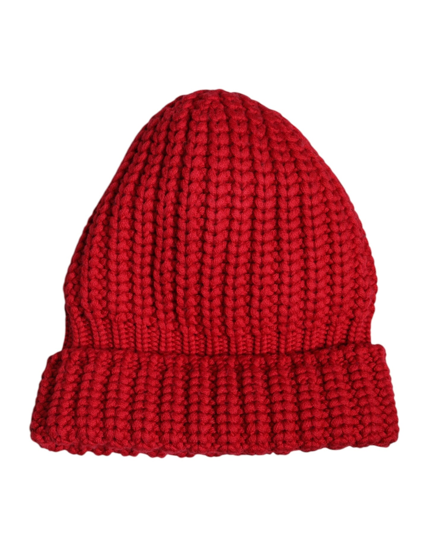 Dolce & Gabbana Red Solid Wool Knitted Winter Beanie Men's Hat ()