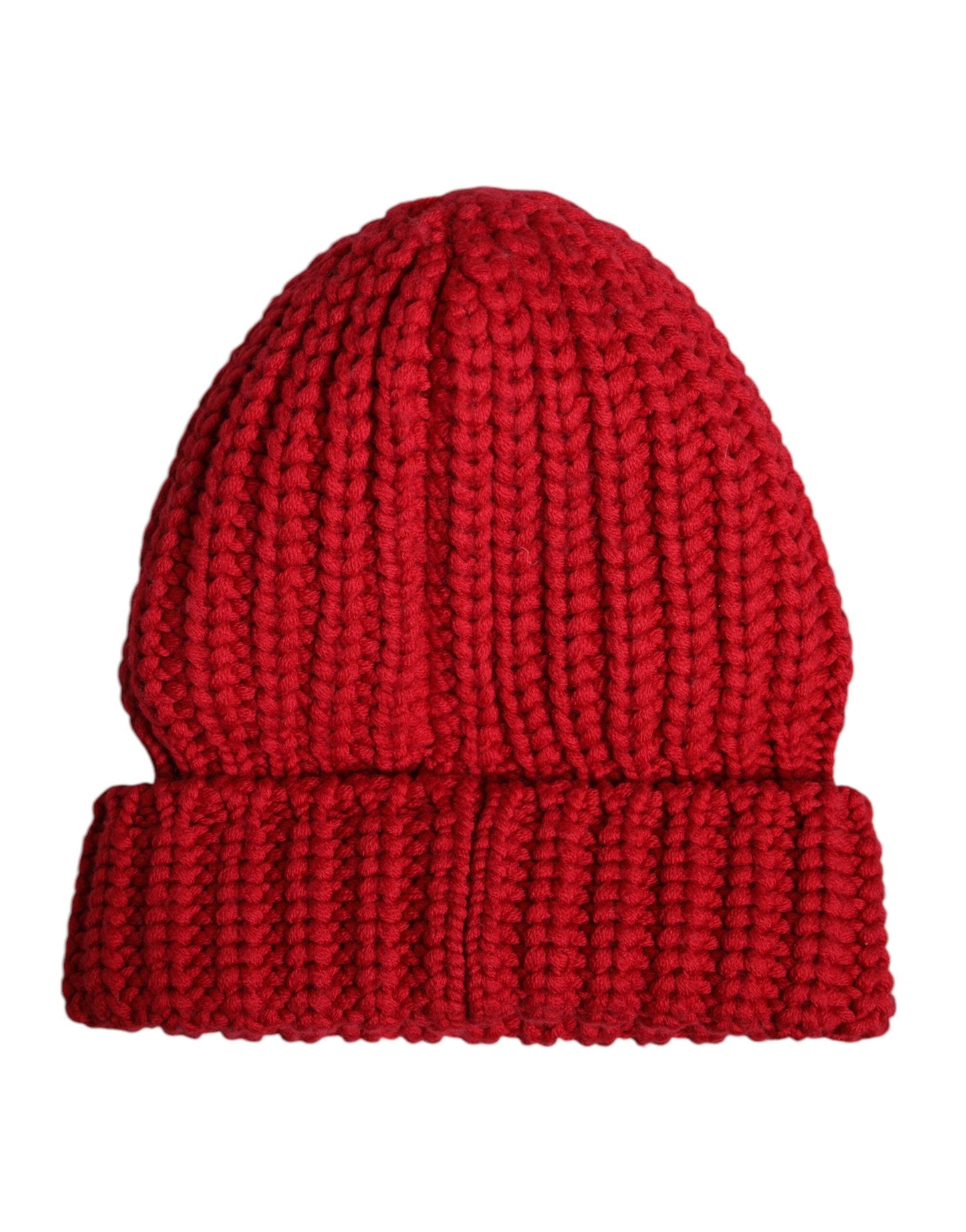 Dolce & Gabbana Red Solid Wool Knitted Winter Beanie Men's Hat ()
