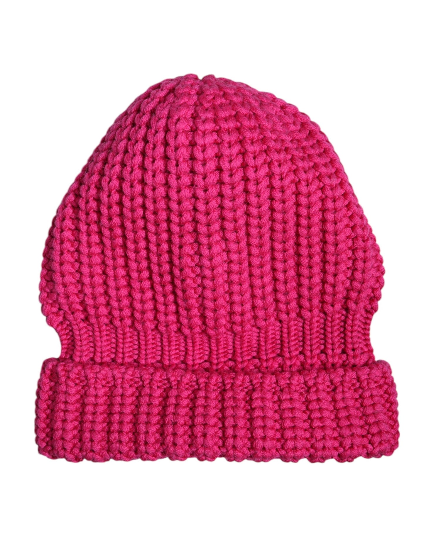 Dolce & Gabbana Pink Solid Wool Knitted Winter Beanie Men's Hat