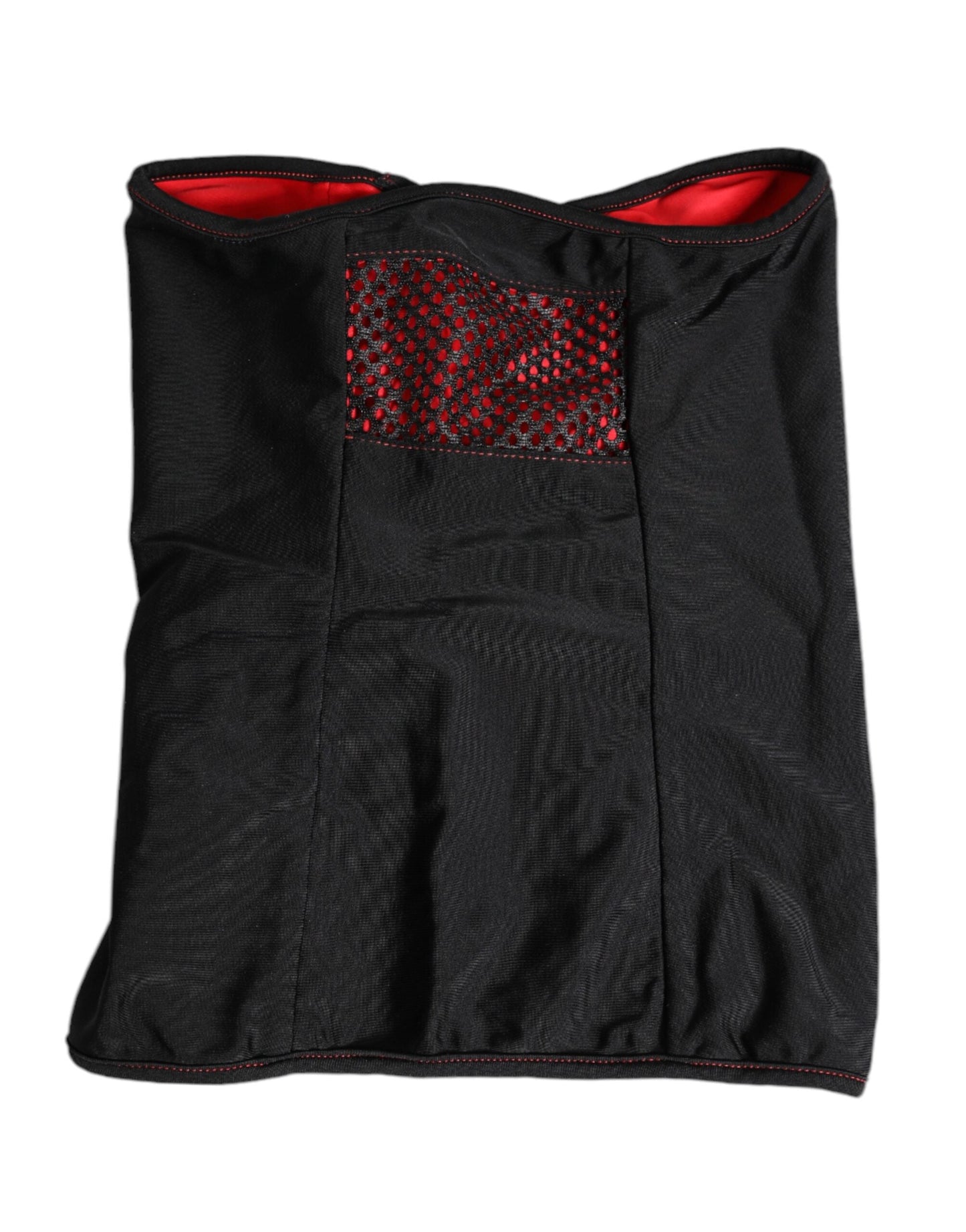 Dolce & Gabbana Black Nylon Knitted Neck Warmer Balaclava Men's Scarf