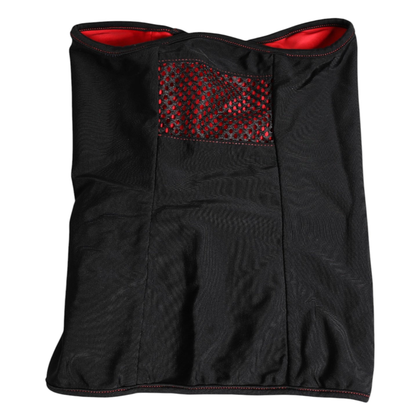 Dolce & Gabbana Black Nylon Knitted Neck Warmer Balaclava Men's Scarf