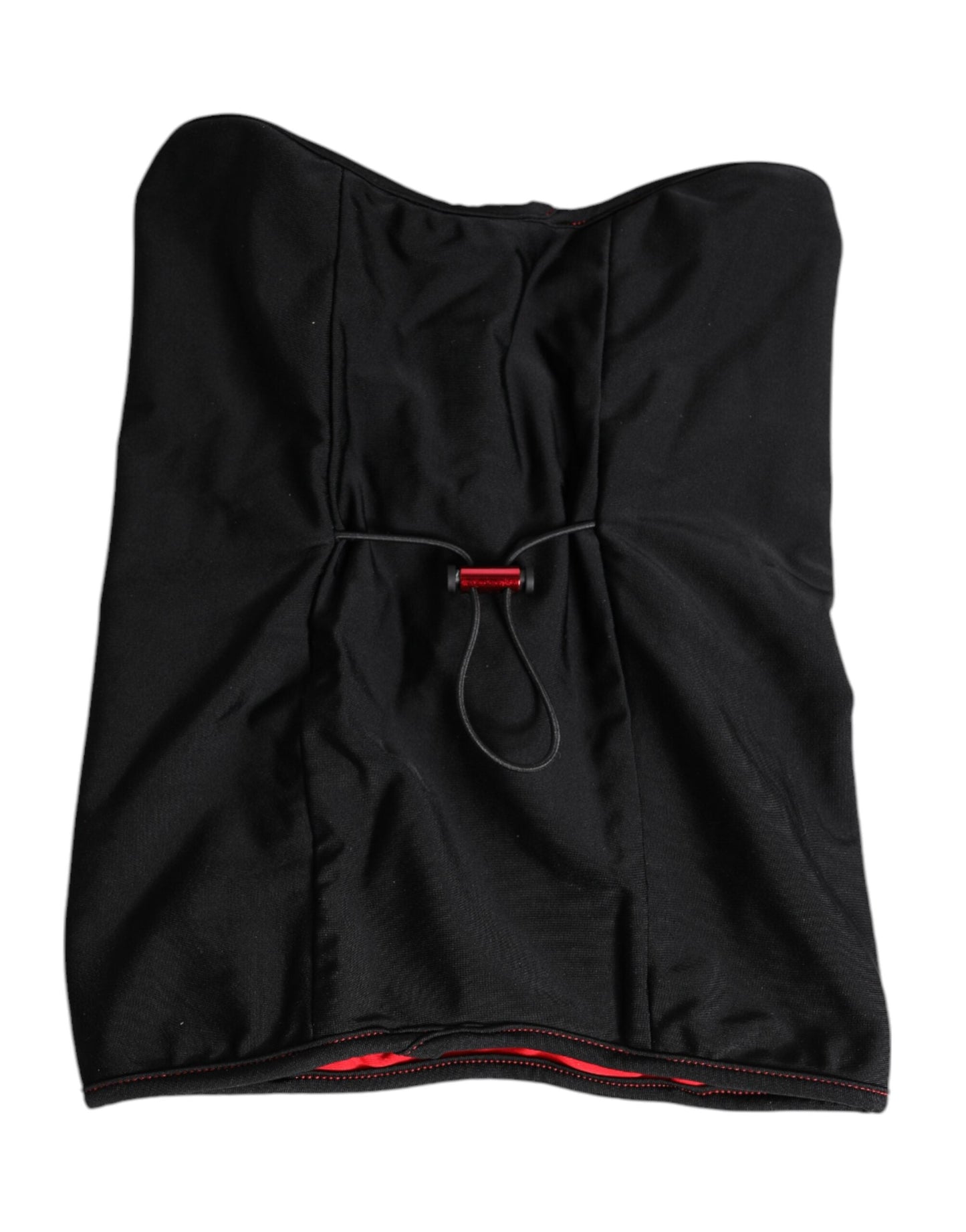 Dolce & Gabbana Black Nylon Knitted Neck Warmer Balaclava Men's Scarf