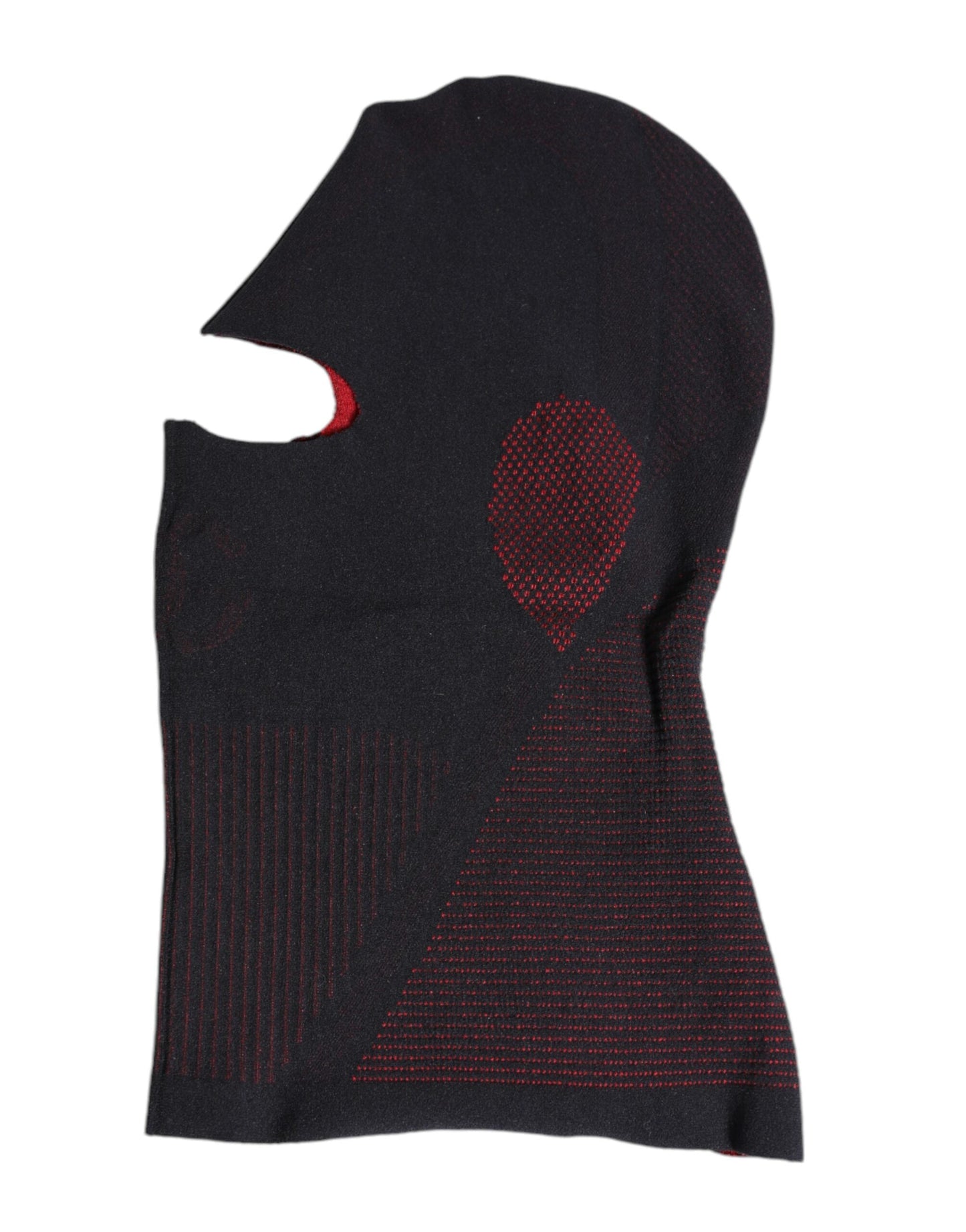 Dolce & Gabbana Black Cotton Knitted Ski Mask Balaclava Men's Hat