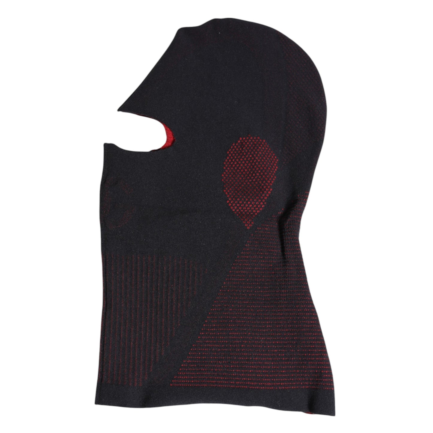 Dolce & Gabbana Black Cotton Knitted Ski Mask Balaclava Men's Hat