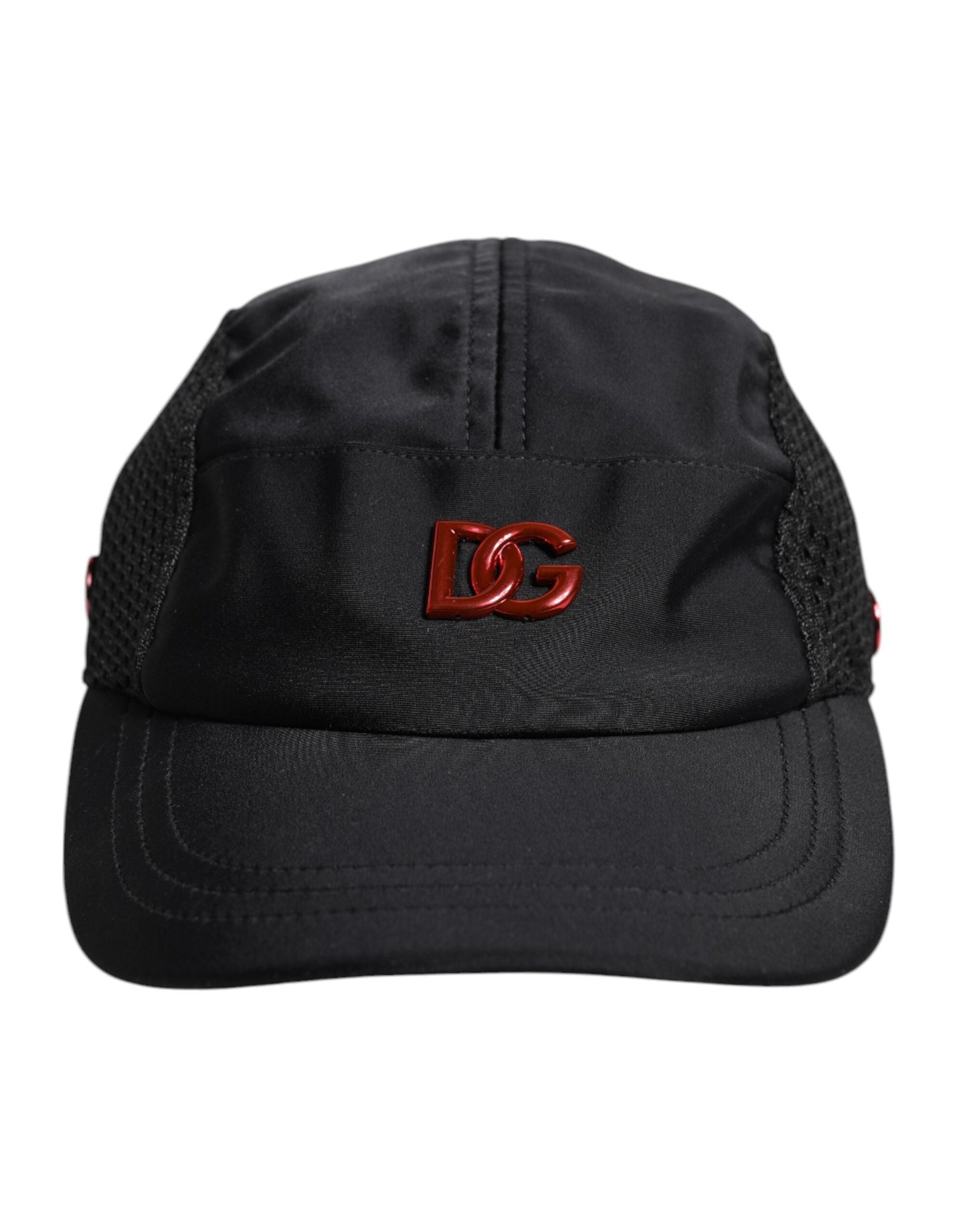 Dolce & Gabbana Black Nylon DG Logo 6 Panels Baseball Men's Cap