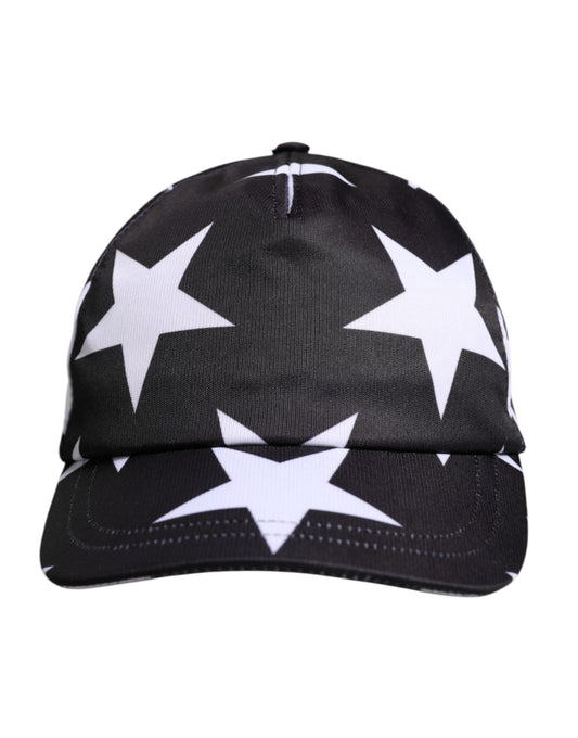 Dolce & Gabbana Black Star Print Polyester Baseball Women's Cap