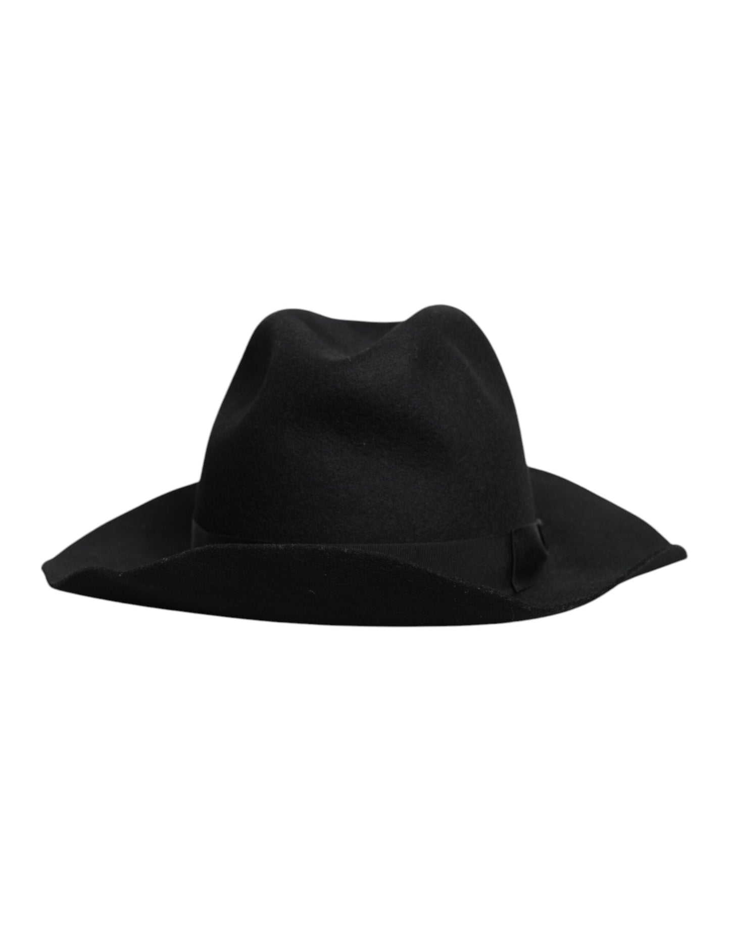 Dolce & Gabbana Black Wide Brim Trilby Fedora Women's Hat