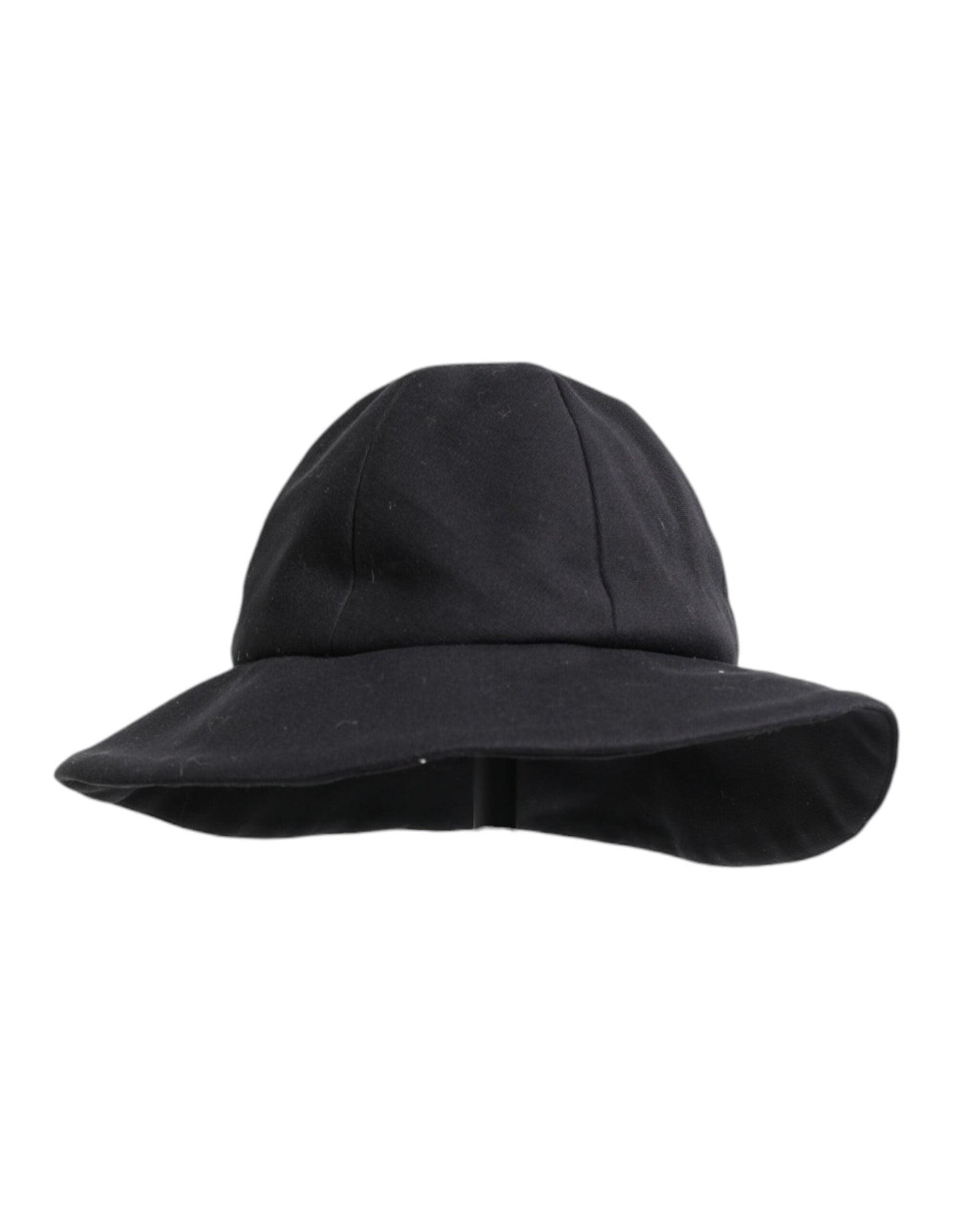 Dolce & Gabbana Black Cotton Wide Brim Bucket Women's Hat