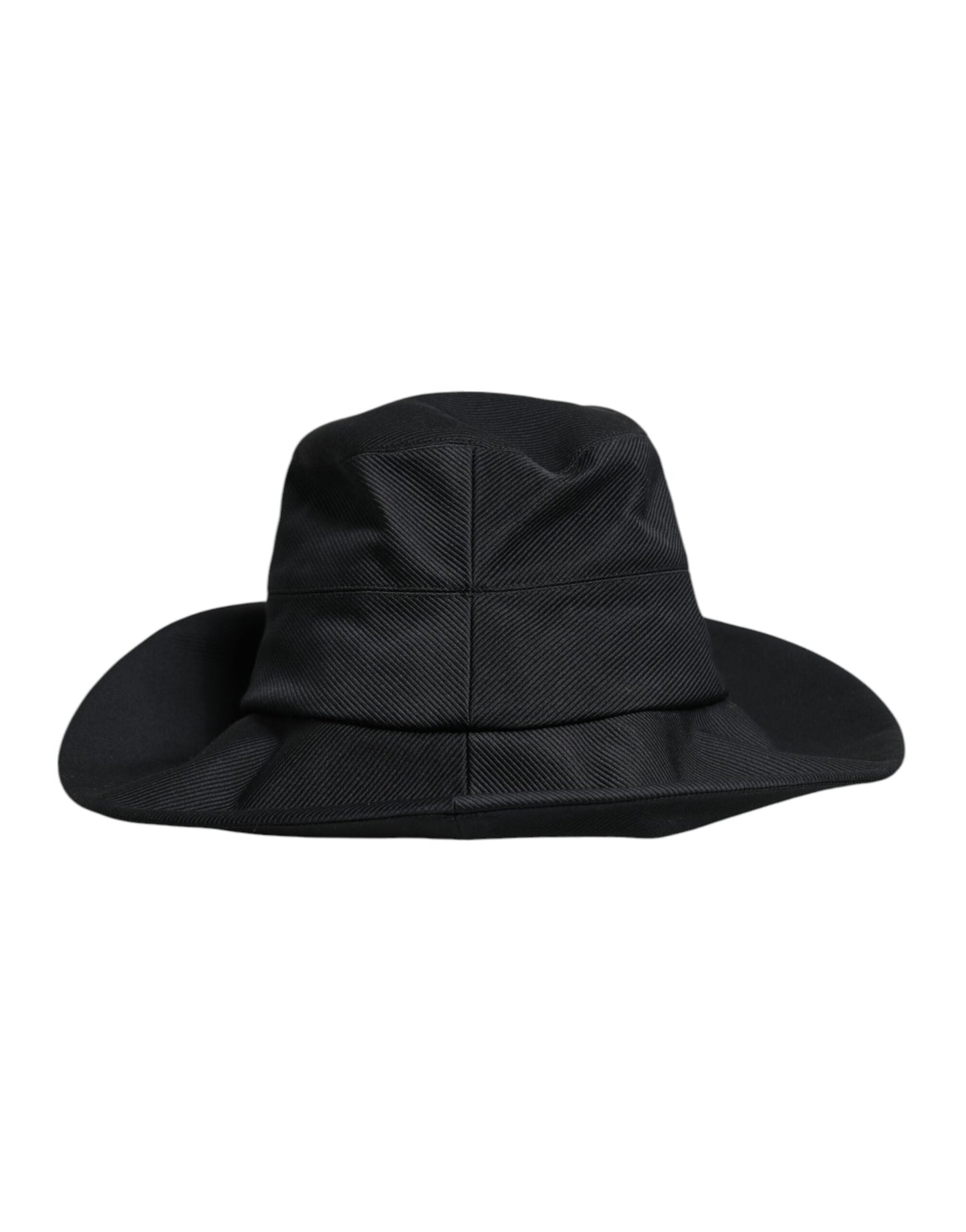 Dolce & Gabbana Black Cotton Wide Brim Fedora Women's Hat