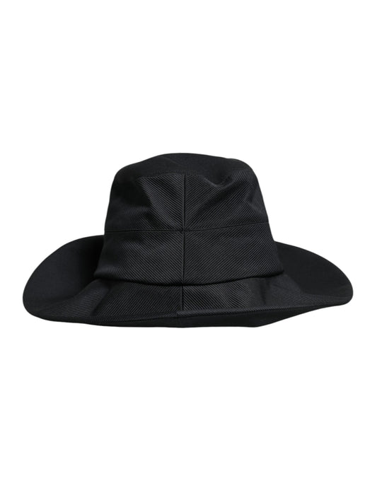 Dolce & Gabbana Black Cotton Wide Brim Fedora Women's Hat