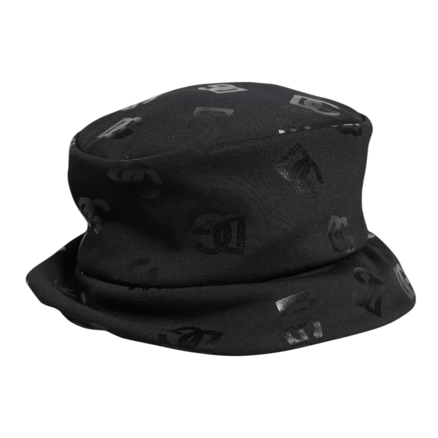Dolce & Gabbana Black DG Monogram Polyester Jacquard Bucket Women's Hat