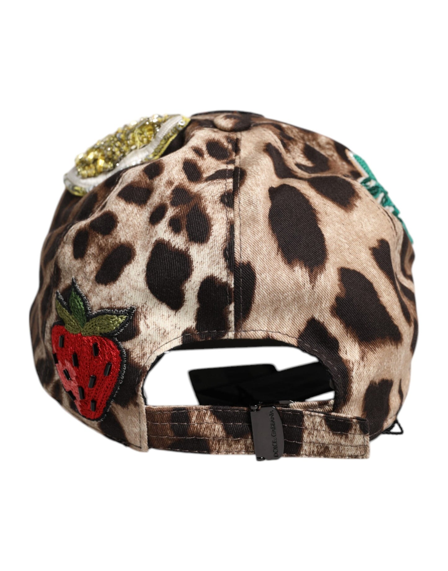 Dolce & Gabbana Brown Leopard Sequin Sicily Baseball Women's Cap