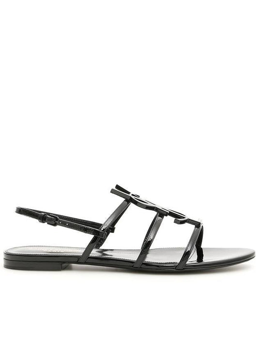 Saint Laurent Women's Cassandra Open Sandals Black