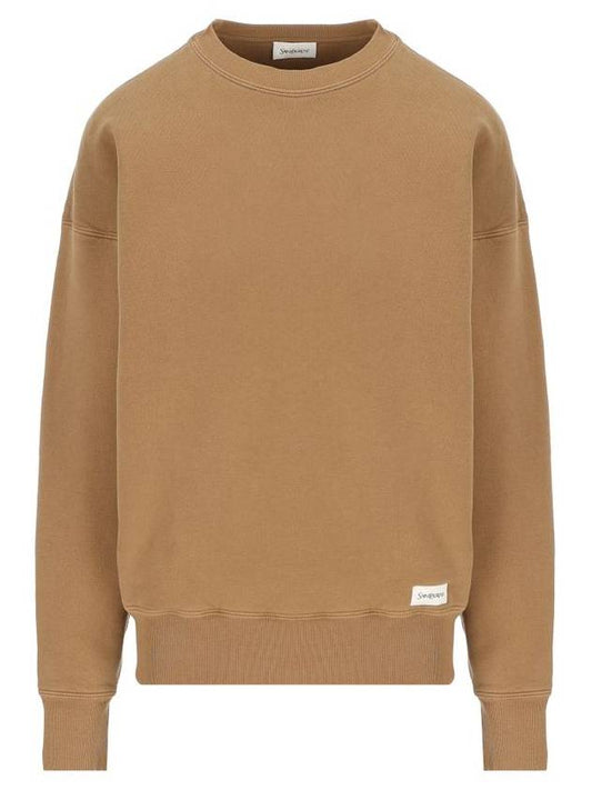 Saint Laurent Crew Neck Sweatshirt Dark Beige