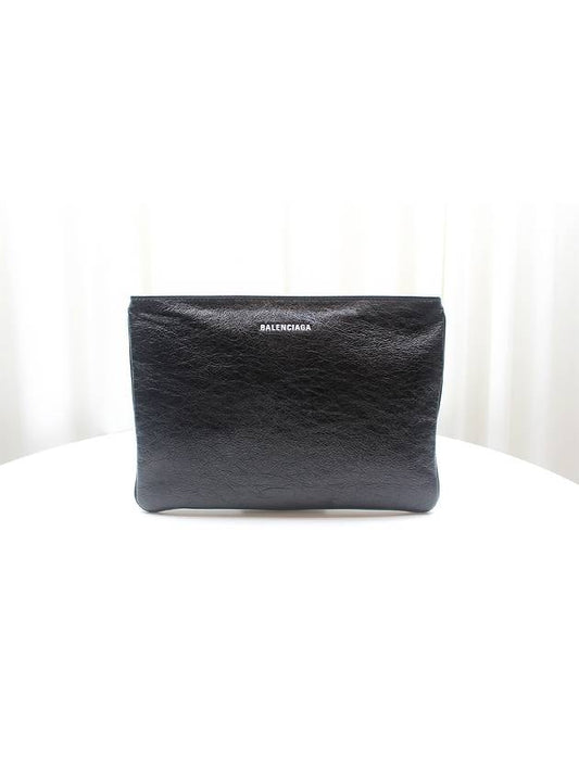 Balenciaga Explore Black Leather Clutch 535334