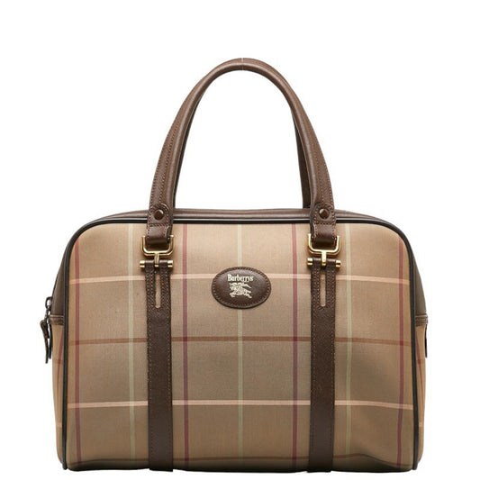 Burberry   Canvas Leather Boston Bag Handbag ()