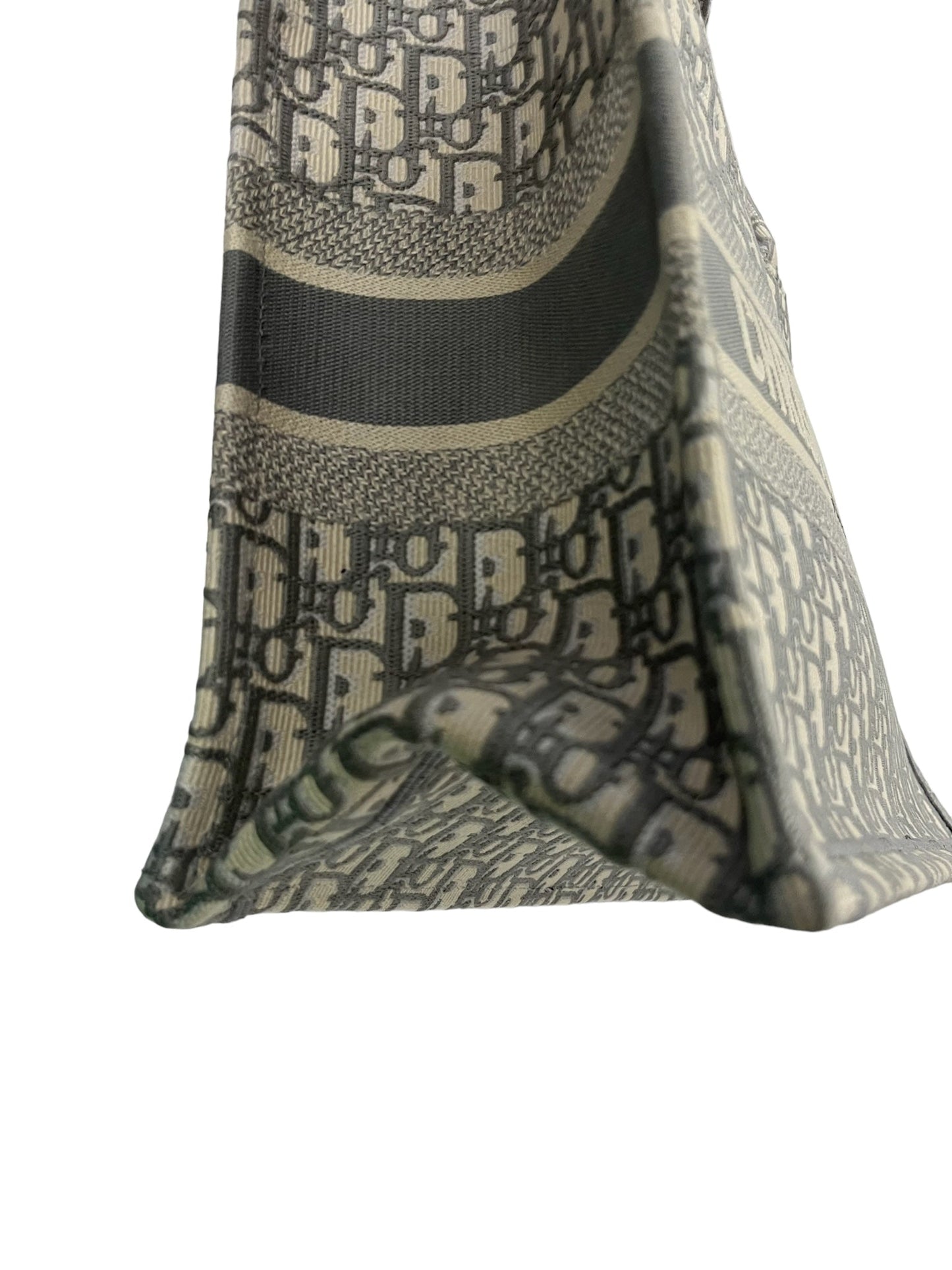 DIOR - Grey Ecru Oblique Canvas Medium Book Tote