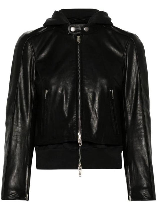 Balenciaga layered detail leather jacket 783831TOS08