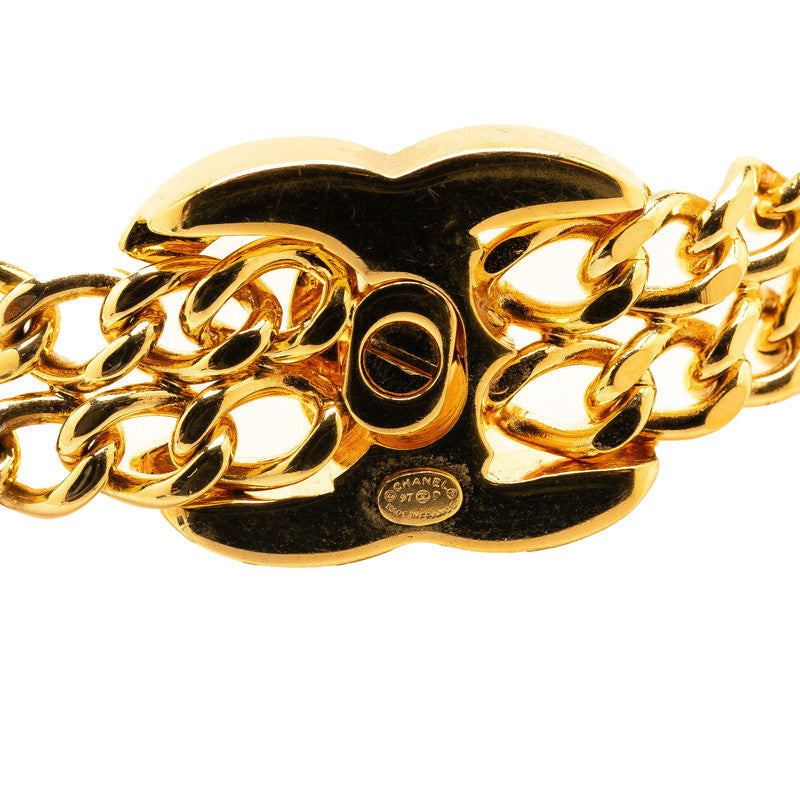 Chanel Vintage Turnlock Chain Necklace Gold