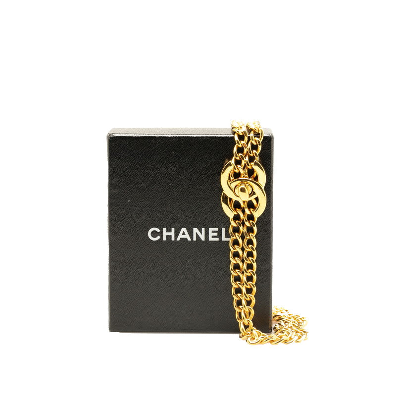 Chanel Vintage Turnlock Chain Necklace Gold